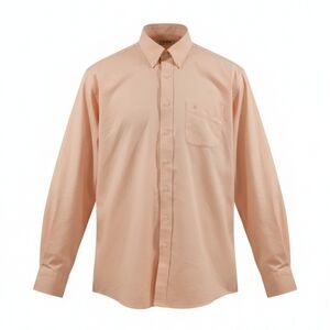 L.L. Bean NWOT SZ 17/34 Pink Traditional Fit Wrinkle Free Long Sleeve Button Up